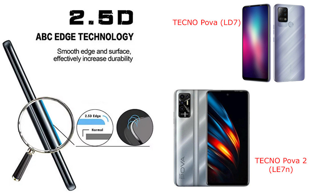 Захисне скло ArmorGlass для TECNO Pova (LD7), Pova 2 (LE7n) – стійке до подряпин та ударів Київ - фото 2