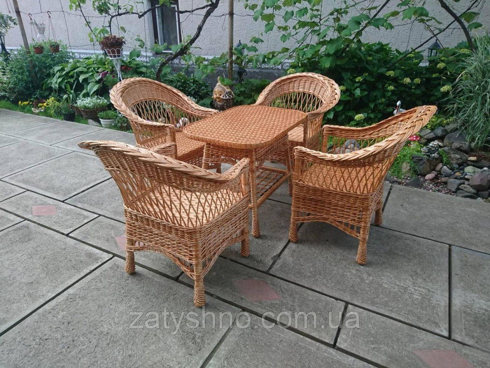 Плетеный комплект мебели из лозы на дачу Киев - изображение 7