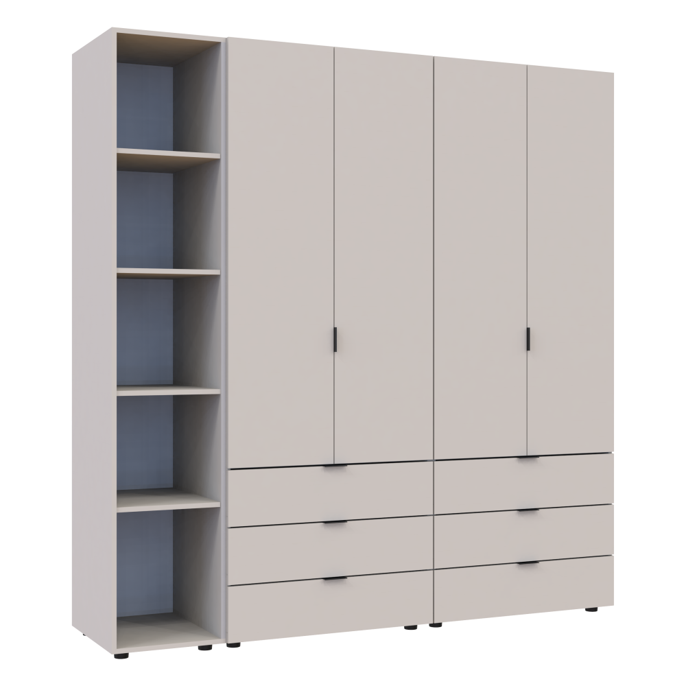 Комплект шкафов для одежды Doros Гелар (3 шт.) 193,2х49,5х203,4 см Кашемир (DRS-011249) Львов - изображение 8