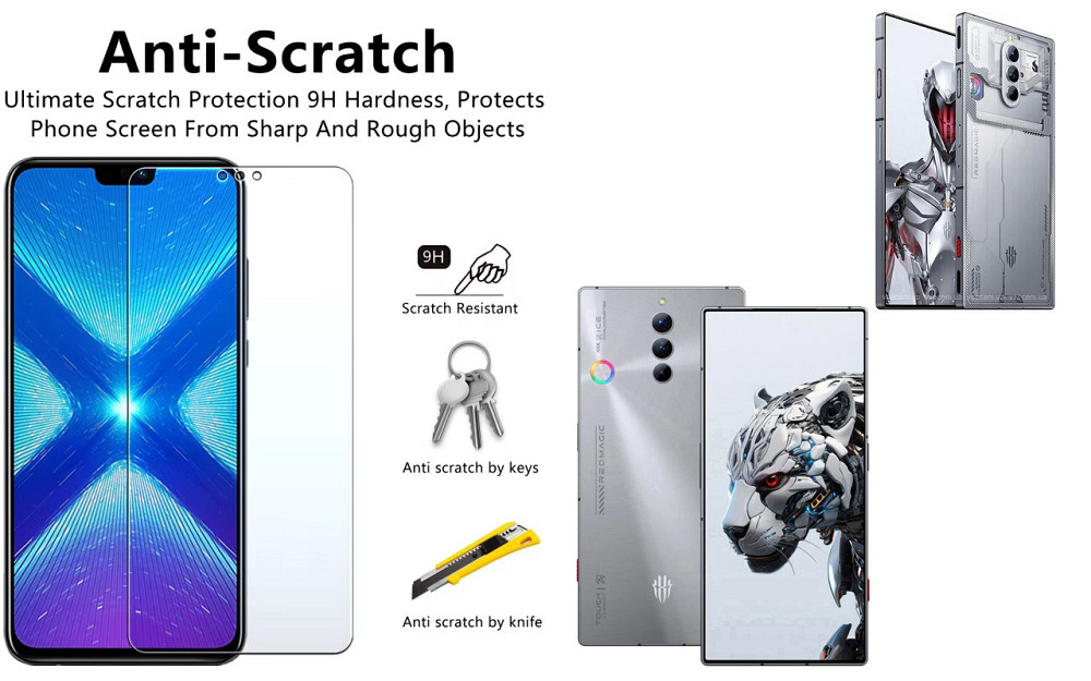 Защитное стекло NeoGlass для nubia Red Magic 8 Pro+, Red Magic 8S Pro+ – ультрапрозрачное и устойчивое Киев - изображение 1