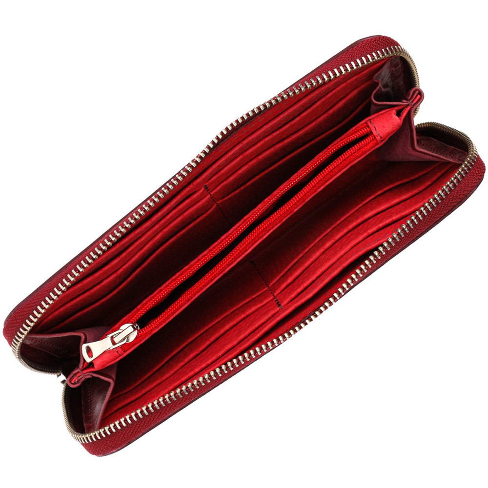 Містке портмоне з натуральної шкіри GRANDE PELLE 16796 Бордовий Київ - фото 6