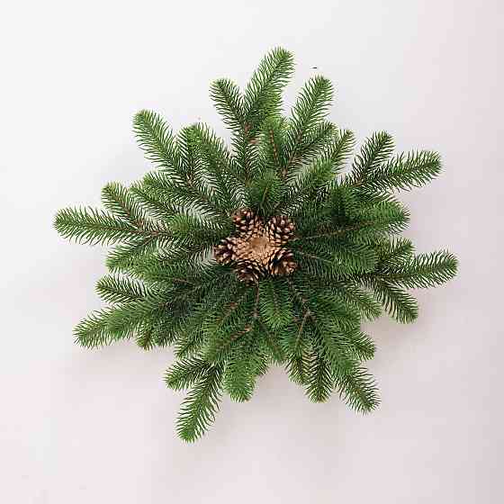 Зелене новорічне вінок-підсвічник на 1 свічку Київ