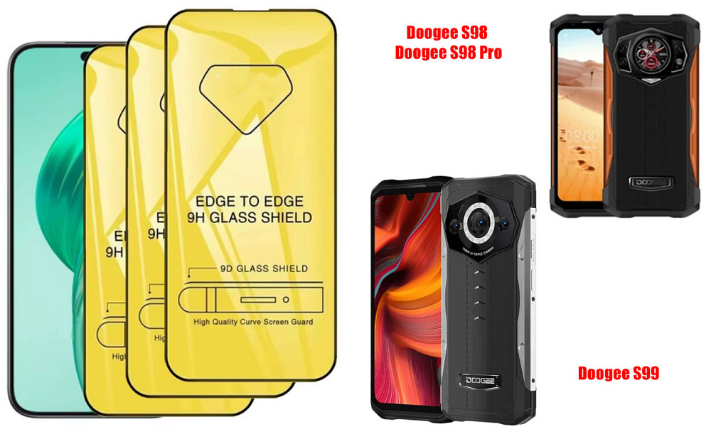 Защитное стекло DefenzoGlass для Doogee S98, S98 Pro, S99 – двойная прочность Киев - изображение 3