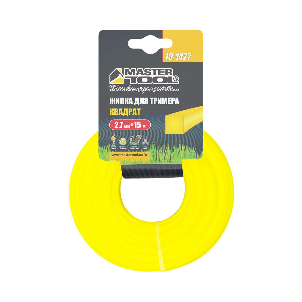 Жилка для тримера MASTERTOOL КВАДРАТ 2,70 мм 15 м 19-1427 Коломыя - изображение 4
