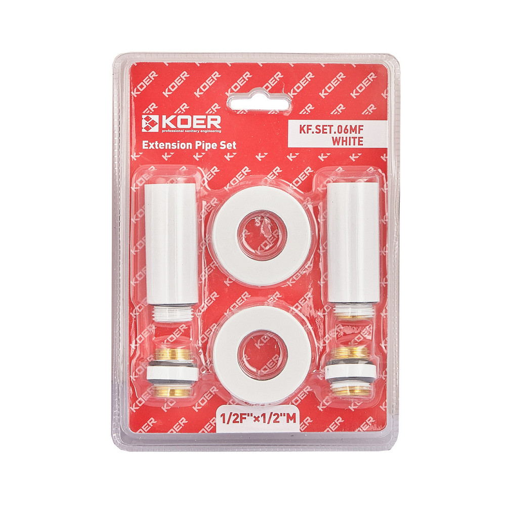 Комплект подовжувачів Koer KF.SET.06MF WHITE 1/2Fx1/2M білий (KR5850) ( 20663 ) Харьков - изображение 3