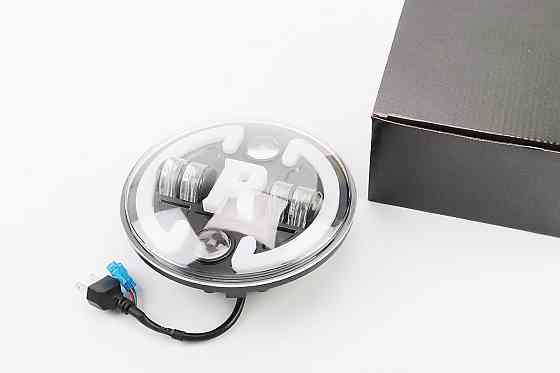 Фара кругла передня частина з обідком "R" універсальна 6-LED, d-180mm, МОТО TUNING Київ