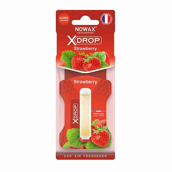 Ароматизатор целюлозний з капсулою Nowax серія X Drop - Strawberry Київ