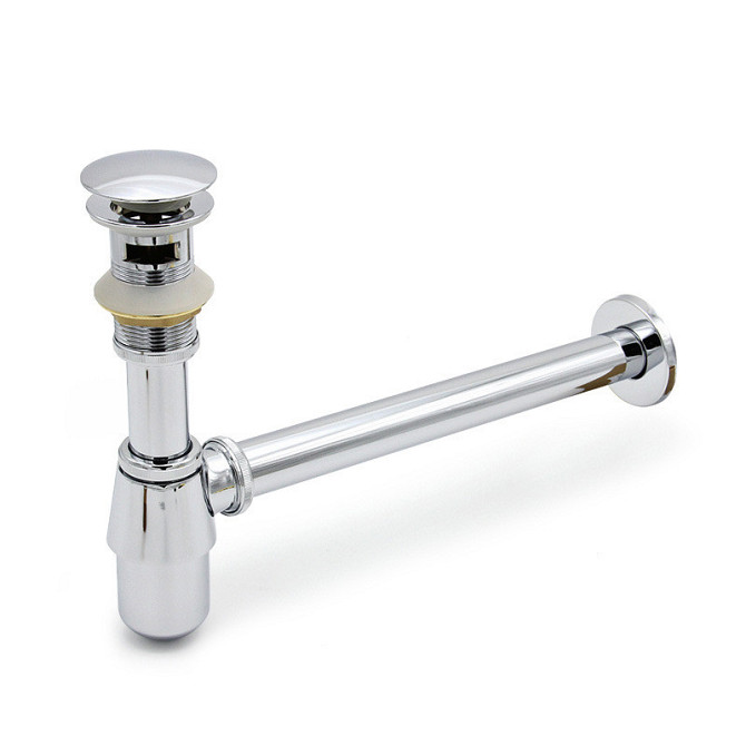 Сифон для раковини Mixxus Siphon-01 1 1/4" без випуску (під донний клапан) без ревізії латунь/хром (AC3570) Київ - фото 4