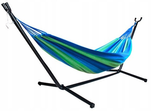 Садовий гамак двомісний 200х150 см з каркасом і чохлом Gardlov (10198) Нововолинськ - фото 2