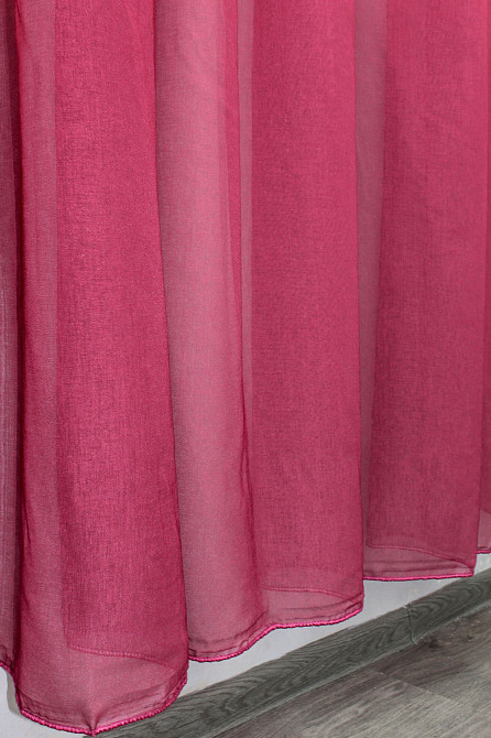 Тюль VR-Textil 579т Розтяжка "Омбре" на батисті (під льон) з обтяжувачем Марсала з білим 300х250 см (42-0857) Київ - фото 7