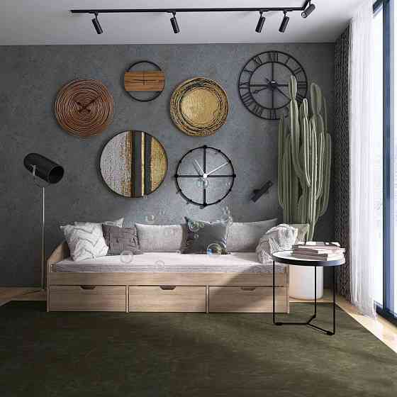 Ліжко односпальне з ящиками Еверест Комфорт 3 193х84х59 см Дуб сонома (DTM-5727) Львів