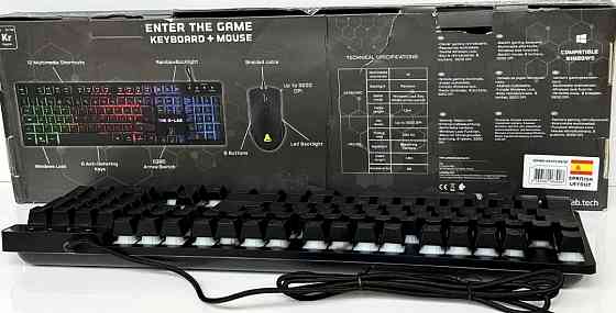 Дротова ігрова клавіатура та миша G-LAB KRYPTON Combo RGB підсвітка. Харків