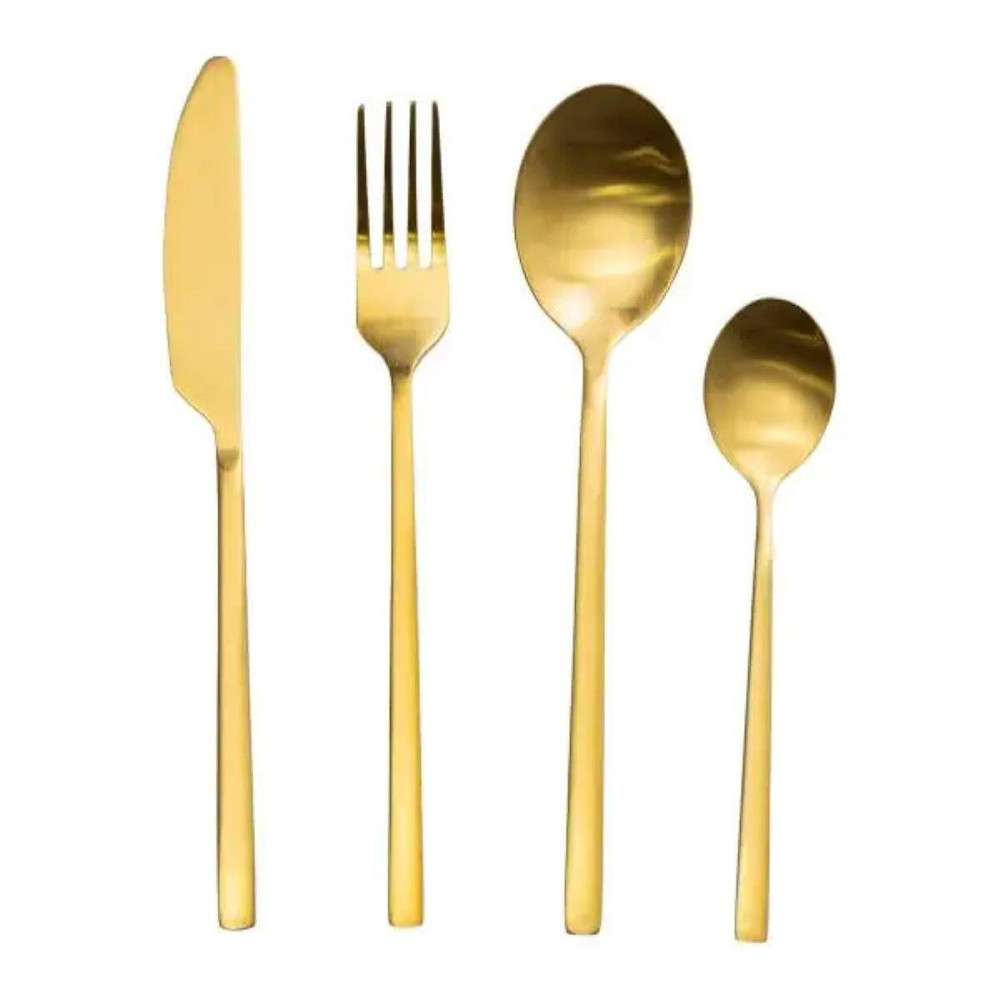 Столовые приборы на 6 персон, 24 предмета, золотистые Киев - изображение 4