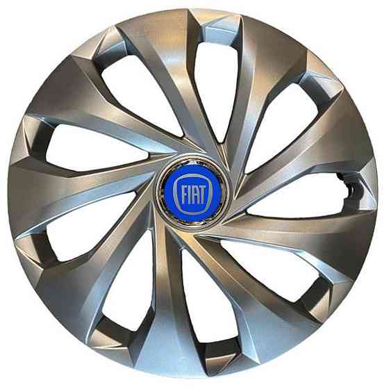 Автомобільні модельні ковпаки R15 Fiat (синій) 343 4шт, SJS, сріблясті Вінниця