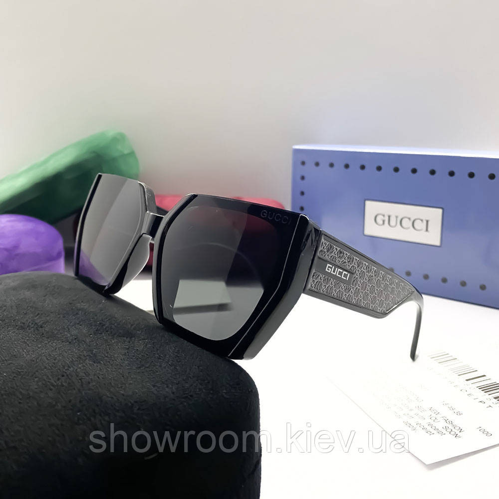 Жіночі сонцезахисні окуляри GG (29160) black Київ - фото 4