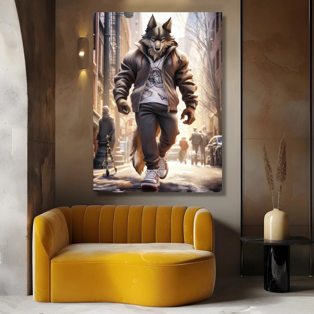Картина Холсті в спортзал  Вовк KLM_18 80x120 см Київ - фото 4