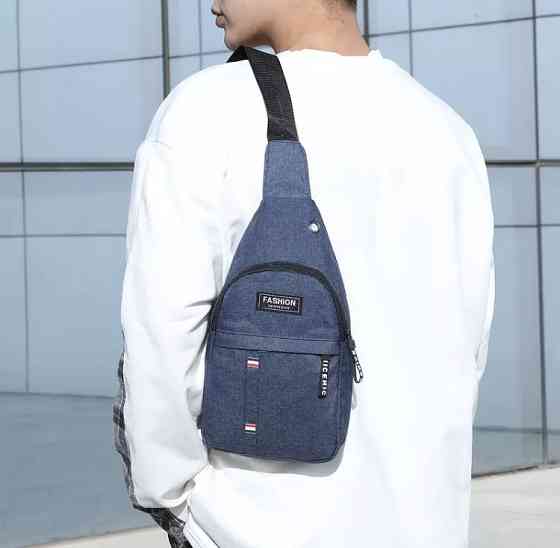 Сумка тактическая через плечо синяя - размер сумки 33*17*6см, 2 кармана. Мужская сумка, женская сумка, Унисекс Киев