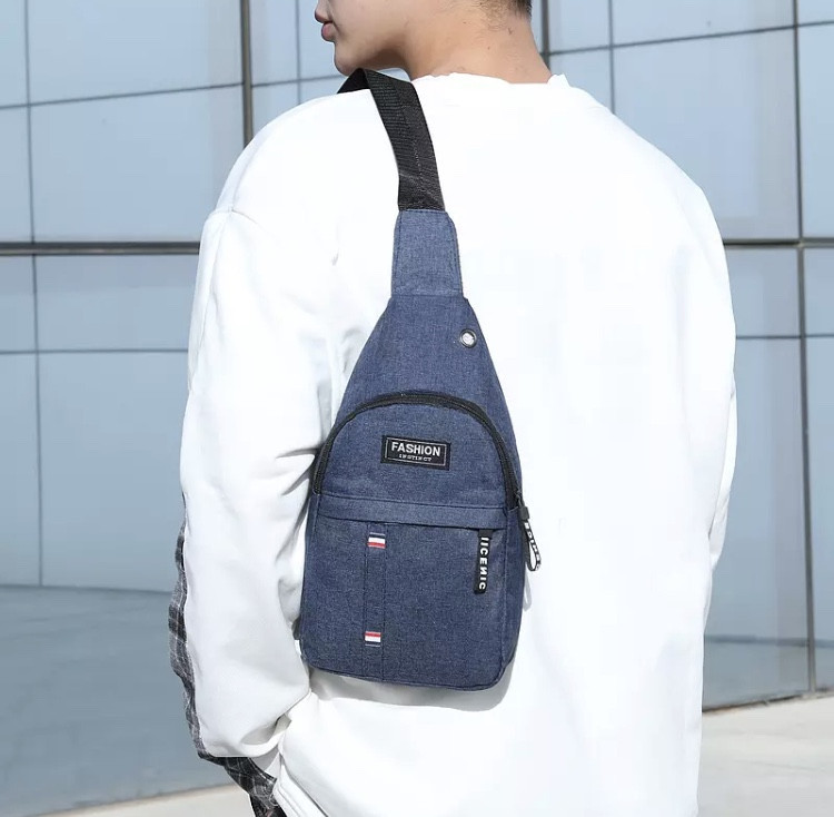 Сумка тактическая через плечо синяя - размер сумки 33*17*6см, 2 кармана. Мужская сумка, женская сумка, Унисекс Киев - изображение 4