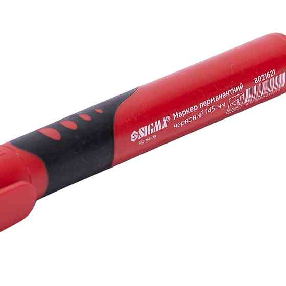 Маркер перманентний червоний конусоподібний 2-3 мм довжина 145 мм SIGMA (8021621) Київ