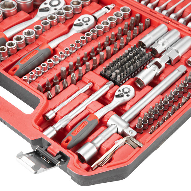 Набір інструментів 1/2" & 3/8" & 1/4" 222од INTERTOOL ET-9222 Київ - фото 5