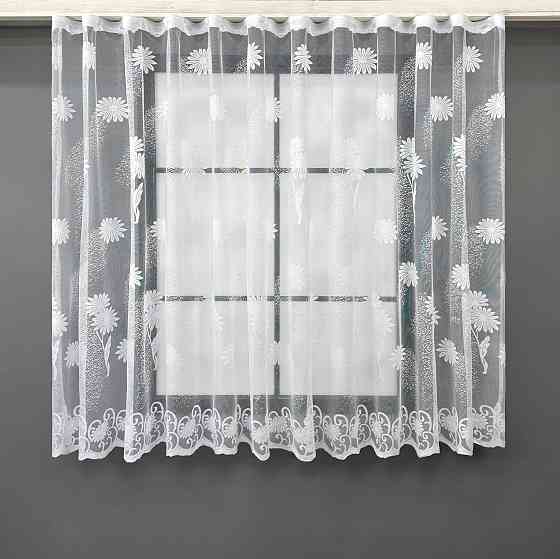 Коротка тюль, висота 1,5 м., жакард колір білий 1899т Київ