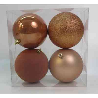 Ялинкова іграшка Novogod`ko 4 шт бронза 10 cм (974424) Вінниця