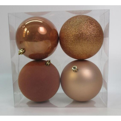 Ялинкова іграшка Novogod`ko 4 шт бронза 10 cм (974424) Вінниця - фото 1