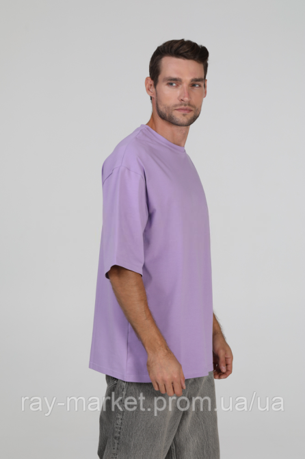 Футболка оверсайз RAY OVERSIZE мужская лиловая (U0104M-Lilac) Киев - изображение 4