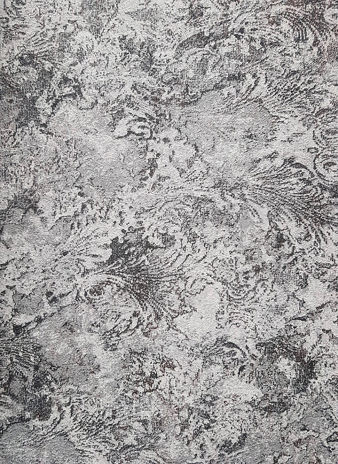 Шпалери вінілові на флізеліні гарячого тиснення DU&KA 1.06х10 вензель основа під штукатурку сірі коричневі Київ - фото 2