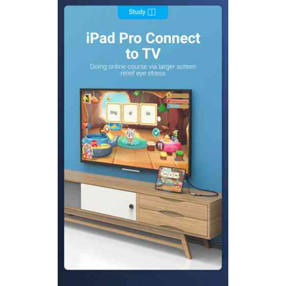 Перехідник USB3.1 Type-C --> HDMI (F), 4K 30HZ, кабель 0.15м, Vention (TDEHB) Київ