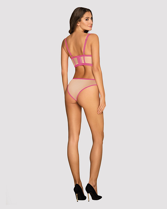 Комплект Obsessive топ и трусики, телесно-розовый, L/XL Sex Aura Киев - изображение 4