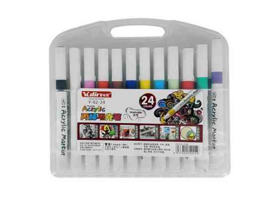 Набір маркерів акрилових в боксі 24 кольорів 10029 Харків