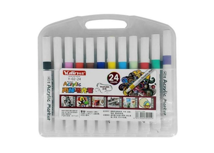 Набір маркерів акрилових в боксі 24 кольорів 10029 Харків - фото 1