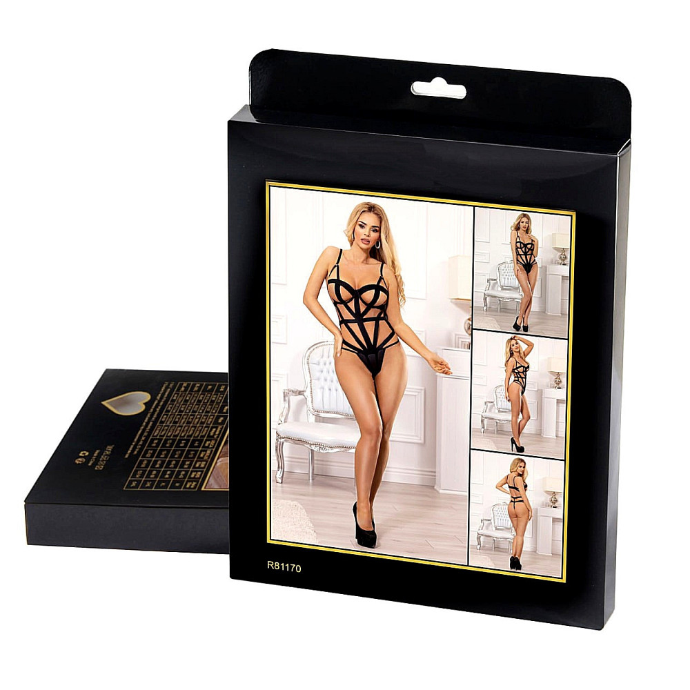 Сексуальное контурное боди Star Night Bondage Bodysuit черное, XL Sex Aura Киев - изображение 6