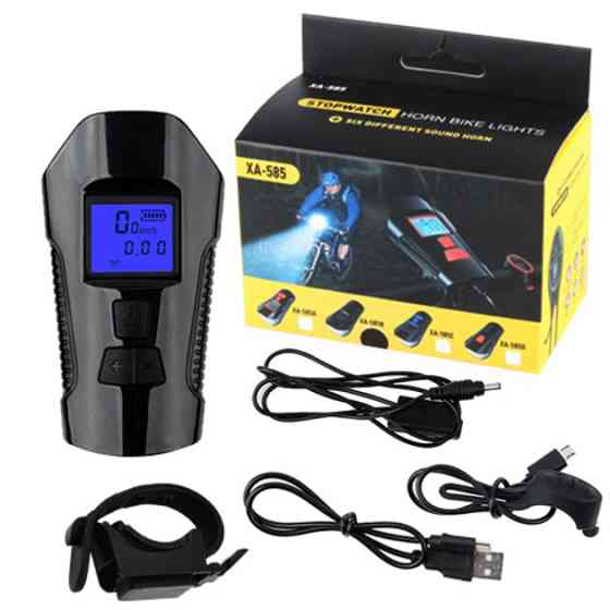 Велосипедний ліхтар waterproof XA-585-T6+2LED, Велофара із зарядкою від usb, Фара led для велосипеда MF-26 Львів