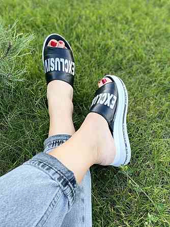 teona Шльопанці жіночі TEONA 132 чорні (літо, шкіра натуральна) (4106) Коломия