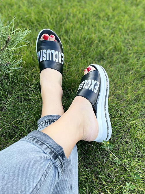 teona Шльопанці жіночі TEONA 132 чорні (літо, шкіра натуральна) (4106) Коломия - фото 3