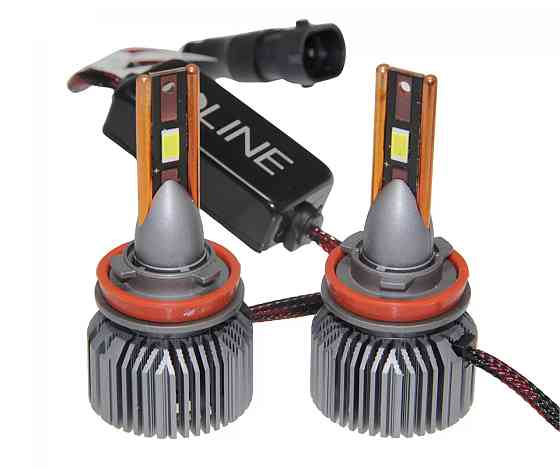 Комплект светодиодных ламп QLine Ultra +200% H11 (H8/H9/H16) 55W 6000K 12V (2 шт) Харьков