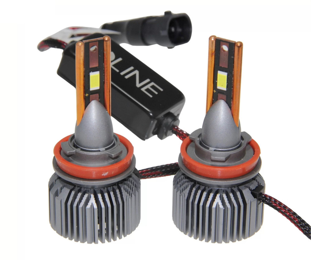 Комплект светодиодных ламп QLine Ultra +200% H11 (H8/H9/H16) 55W 6000K 12V (2 шт) Харьков - изображение 5