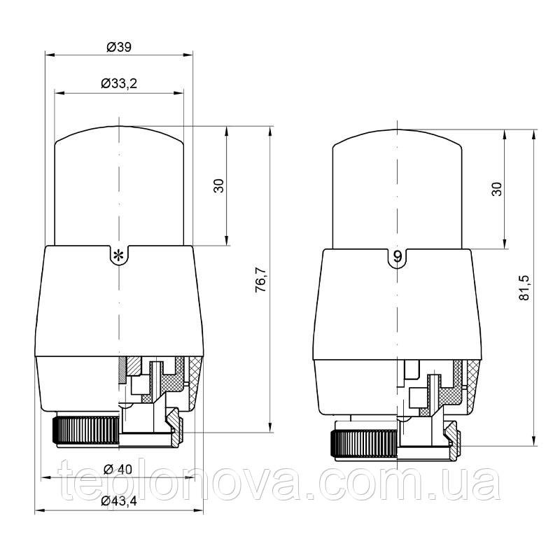 Комплект вентилів термостатичний Vario Term VISION 3-севий, правий, білий Чернівці - фото 4