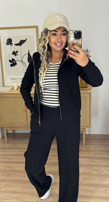 Женский теплый прогулочный костюм двойка: кофта и штаны вязка на трикотажной основе Одесса - изображение 9