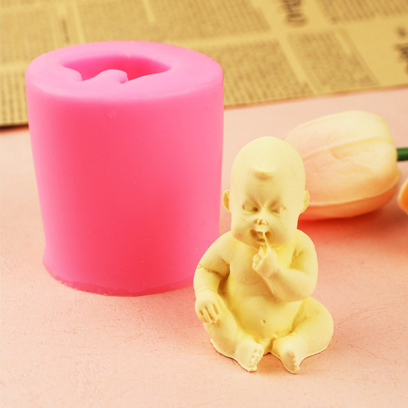 Молд силиконовый Младенец 48 на 54 мм розовый Киев - изображение 6