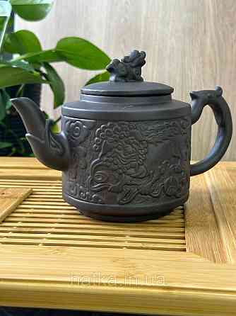 Чайник заварювальний ісинська глина 800 мл "ЛЕВ" темний Т2593-1 Київ