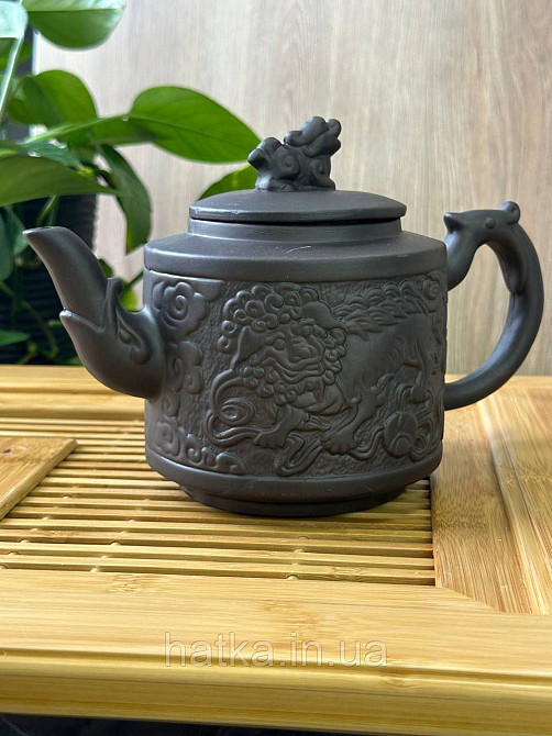 Чайник заварювальний ісинська глина 800 мл "ЛЕВ" темний Т2593-1 Київ - фото 1