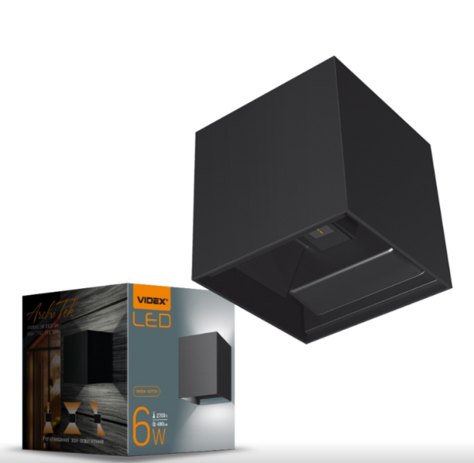 LED Світильник архітектурний VL-AR04-062B 6W 2700K 220-240V IP54 Videx Житомир - фото 1