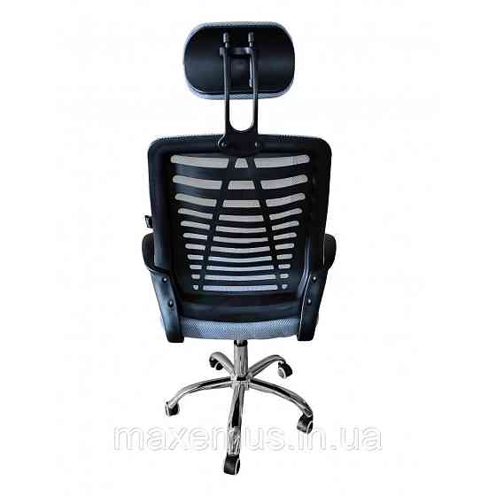 Офисное кресло операторское для персонала Bonro B-6200 с подголовником кресло для офиса Серый Мостиска