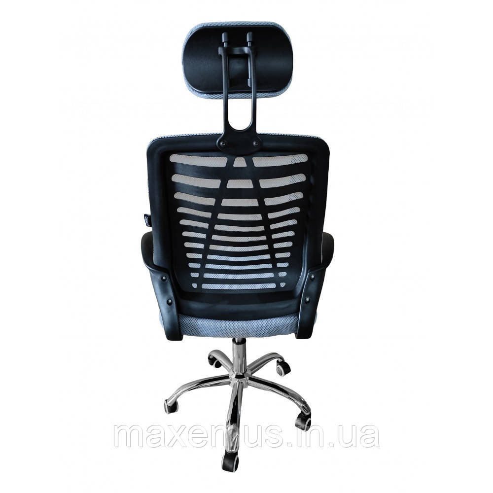 Офисное кресло операторское для персонала Bonro B-6200 с подголовником кресло для офиса Серый Мостиска - изображение 3