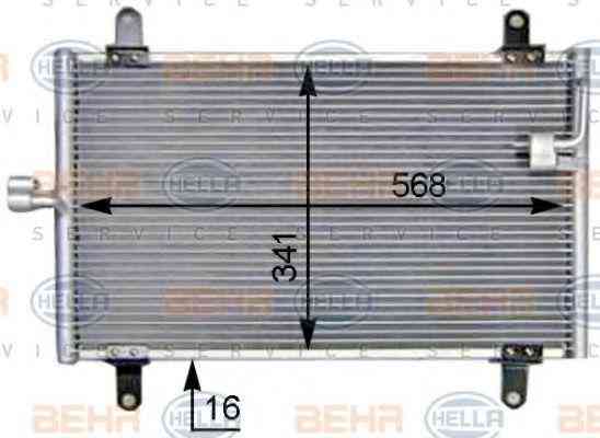 Конденсатор кондиціонера Behr Hella Service 8FC 351 305-071 для BMW 3 E46 1998-2005 1.6-3.0 бензин дизель Ковель