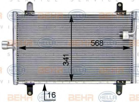 Конденсатор кондиціонера Behr Hella Service 8FC 351 305-071 для BMW 3 E46 1998-2005 1.6-3.0 бензин дизель Ковель - фото 2