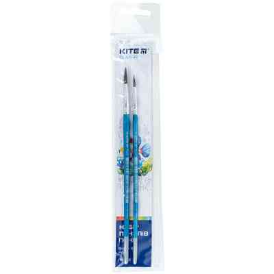 Кисточка для рисования Kite Classic набор из 2-х кистей: пони круглый 4, 8 в пенале (K-346) Винница